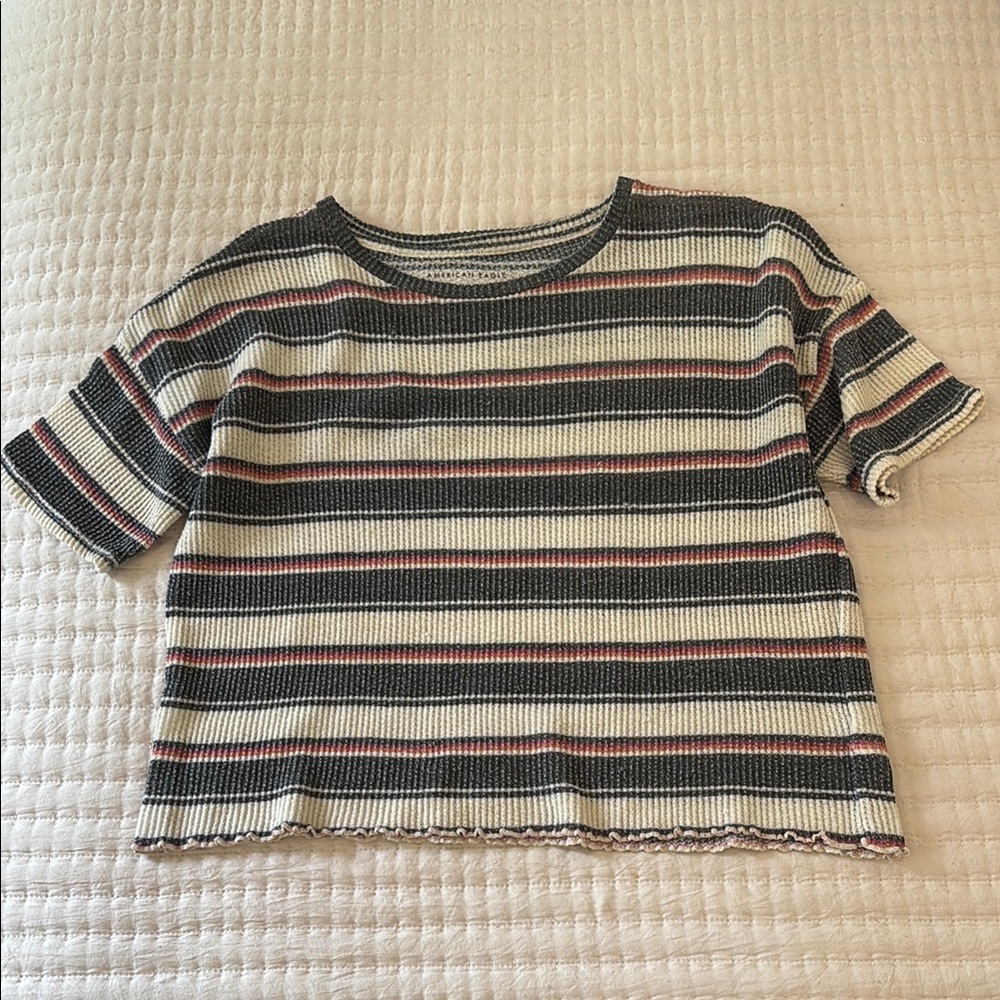 American Eagle Ribbed Knit Tee